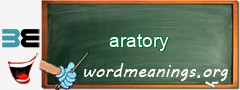 WordMeaning blackboard for aratory